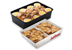 [Jollibee] 8-pc. Burger Steak w/ Palabok Family Pan