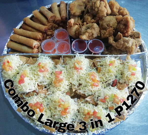 [Amani*] Combo Large 3 in 1 ( Nachos, Lumpia & Garlic Chicken