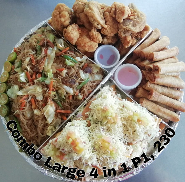 [Amani*] Combo Large 4 in 1 ( Nachos, Pancit, Lumpia & Garlic Chicken)