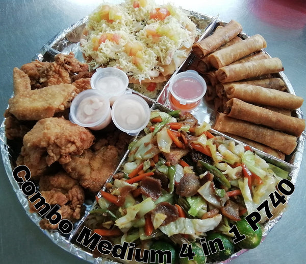 [Amani*] Combo Medium 4 in 1 ( Nachos, Pancit, Lumpia & Garlic Chicken)