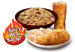 Chowking Spicy Pork Chao Fan w/ Chinese Style Fried Chicken /