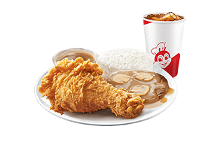 Jollibee 1 pc. Chickenjoy w/ 1 pc Burger Steak C8 /