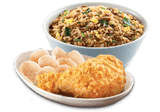 Chowking Beef Chao Fan + Chinese Style Fried Chicken /